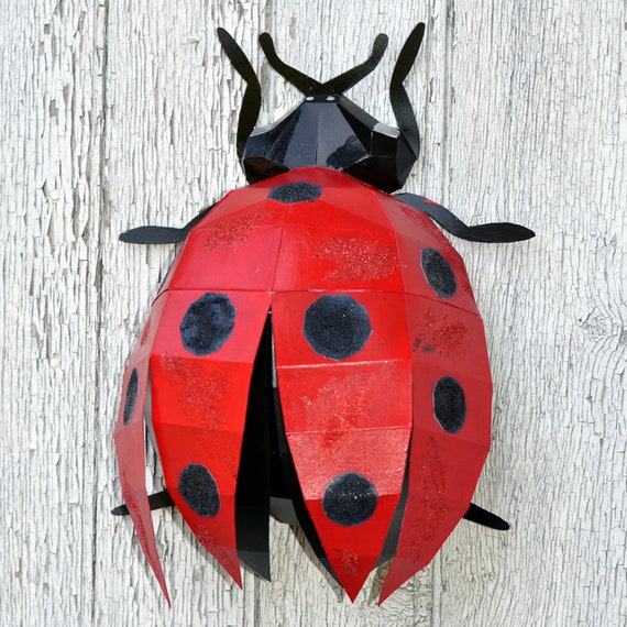 50 Coccinelles Bois + 50 Trèfles 4 Feuilles Autocollants - Déco DIY Scrapbooking