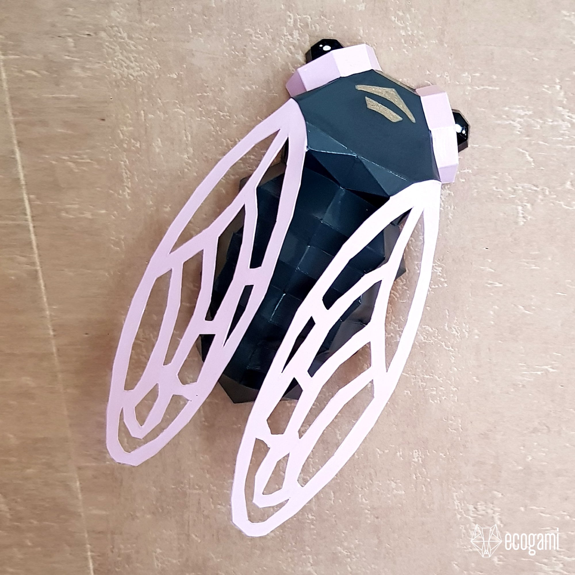 Cicada papercraft sculpture printable 3D puzzle papercraft Etsy