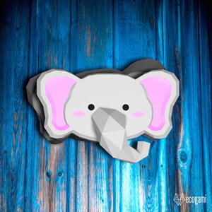 Elephant Box Papercraft PDF, DIY Storage Container, Low Poly 3D ...