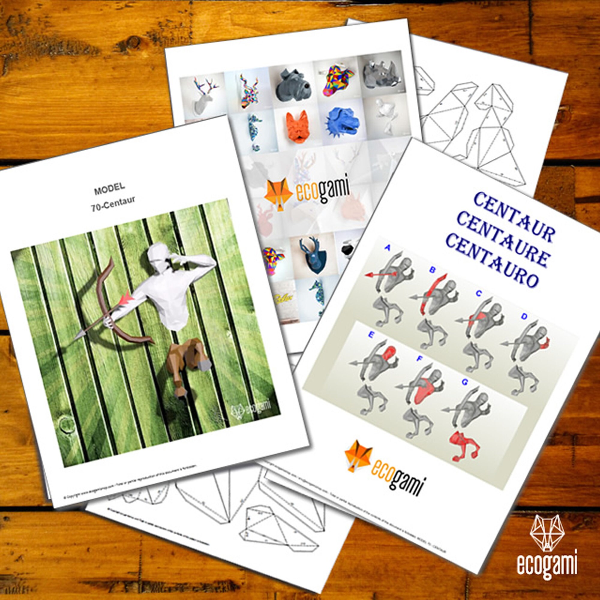 Centaur Papercraft Trophy Printable 3D Puzzle Papercraft Pdf - Etsy