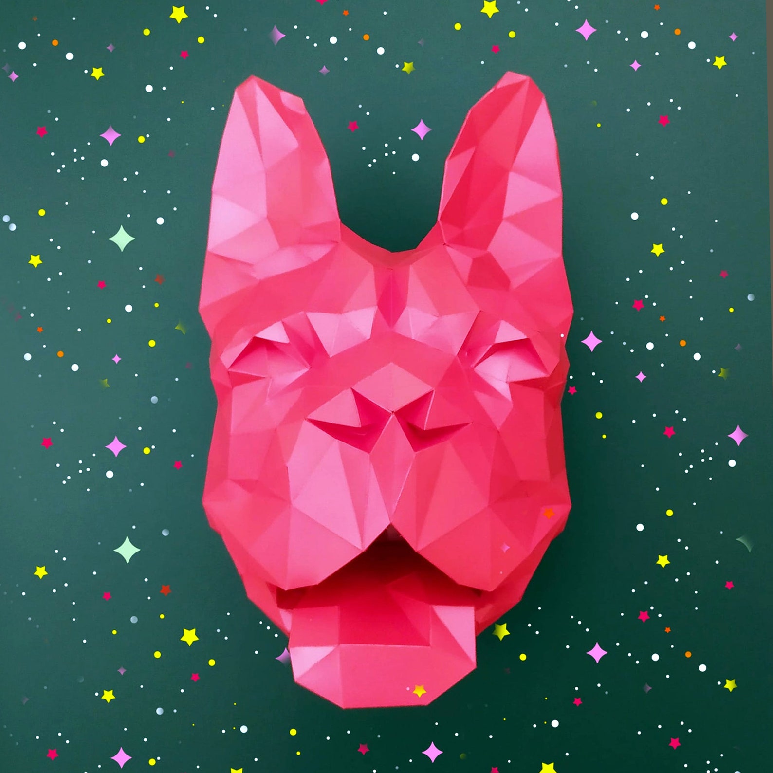 French Bulldog Papercraft Sculpture Printable 3D Puzzle - Etsy