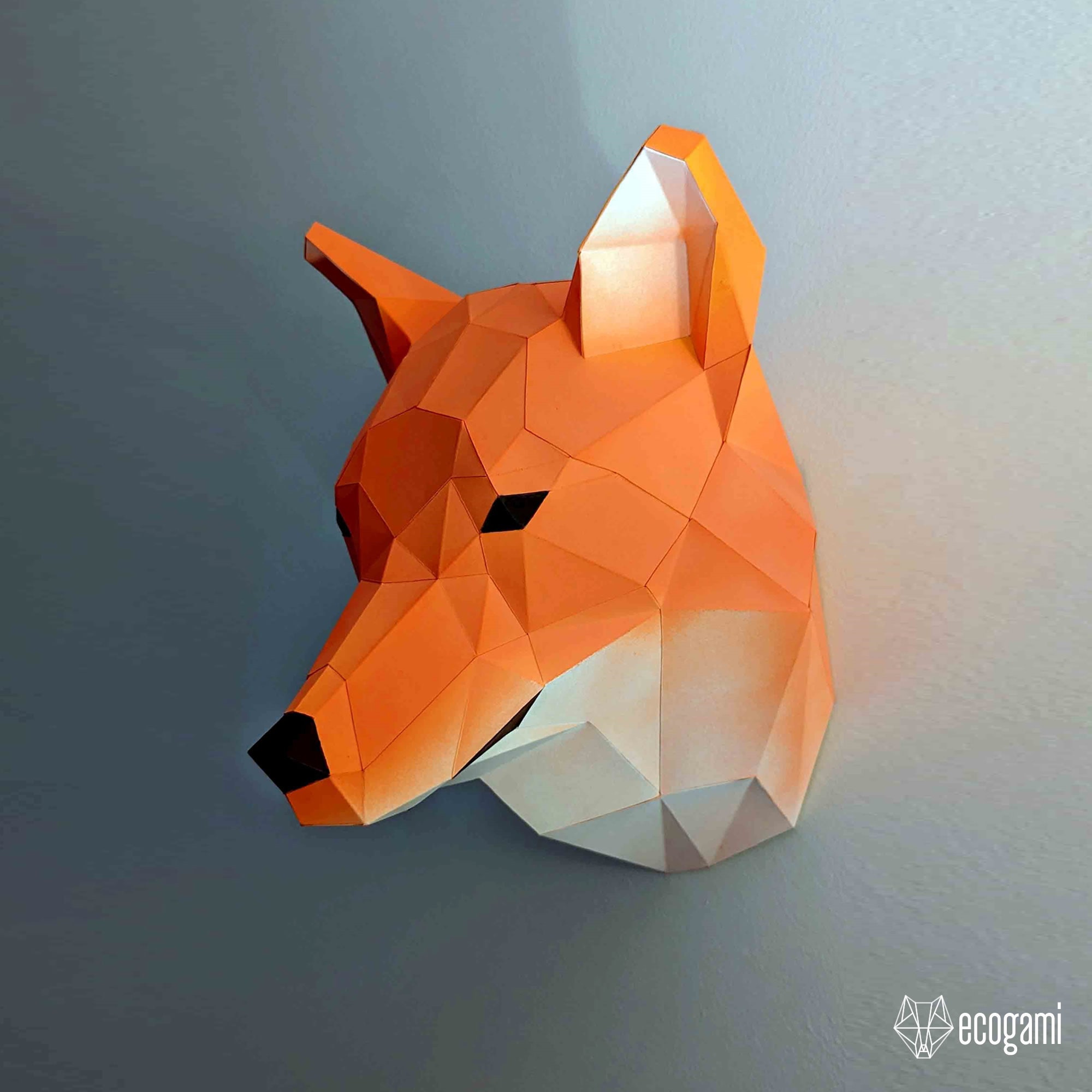 Fox Papercraft Sculpture Printable 3d Puzzle Papercra - vrogue.co