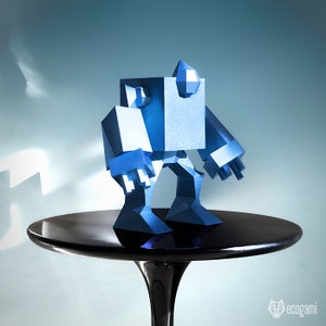 Robot papercraft sculptures, printable 3D puzzle, papercraft Pdf template to make your robot figurines image 2