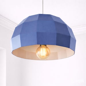 Easy lampshade papercraft PDF, DIY art deco lamp, low poly 3D printable Template