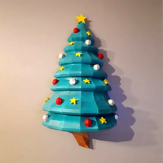 árbol De Navidad Origami 3d Imprimible Ideal Para Tu Decoración De Navidad