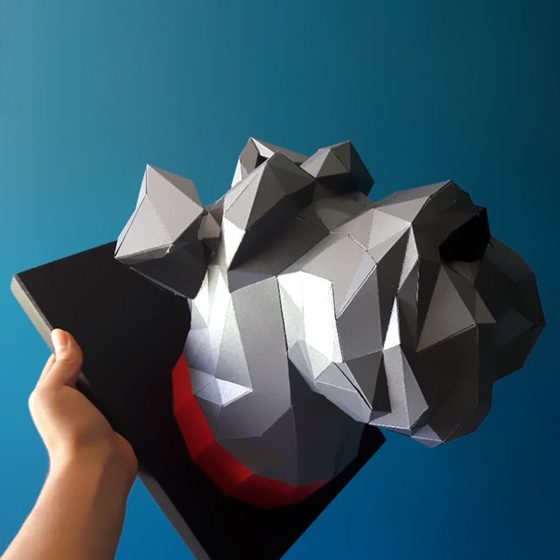 Schnauzer papercraft sculpture printable 3D puzzle image 7