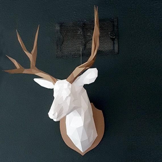 Trofeo De Ciervo Origami 3d Imprimible Ideal Para Tu Decoración De Pared