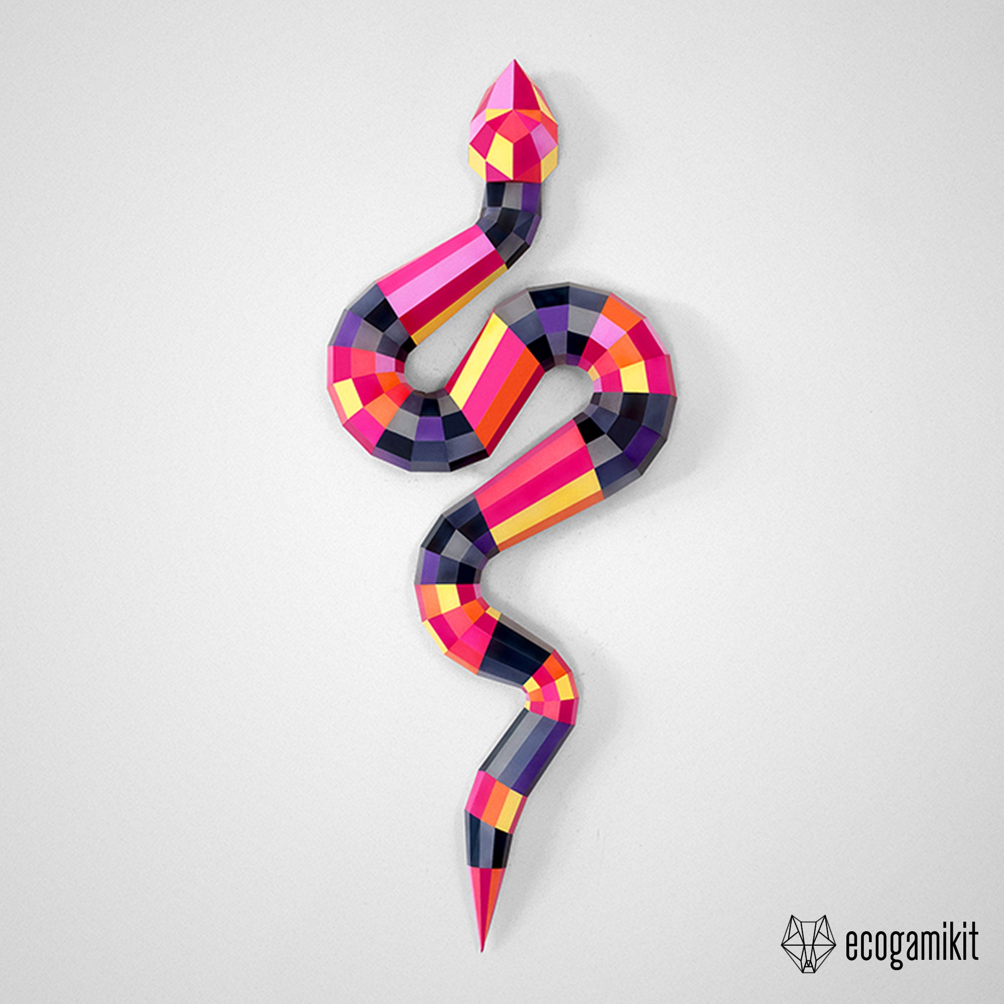 Snake Sculpture Papercraft 3D, Craft Kit for Adults, Puzzle to Make ...