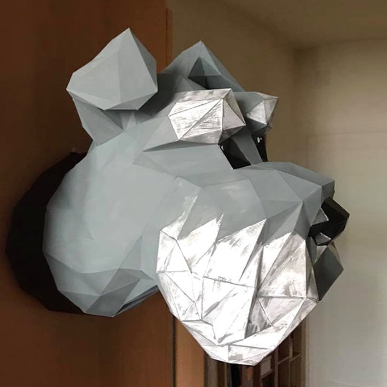 Schnauzer papercraft sculpture printable 3D puzzle image 10