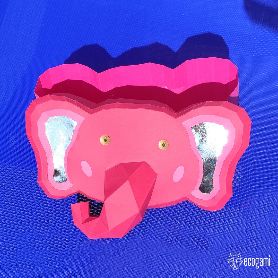 ELEPHANT BOX PAPERCRAFT | Diy Elephant Box | Pdf Elephant Box Template ...