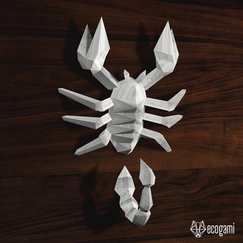 DIY scorpion papercraft trophy perfect for your wall decor