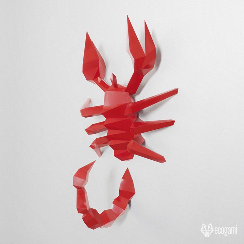 DIY scorpion papercraft trophy perfect for your wall decor