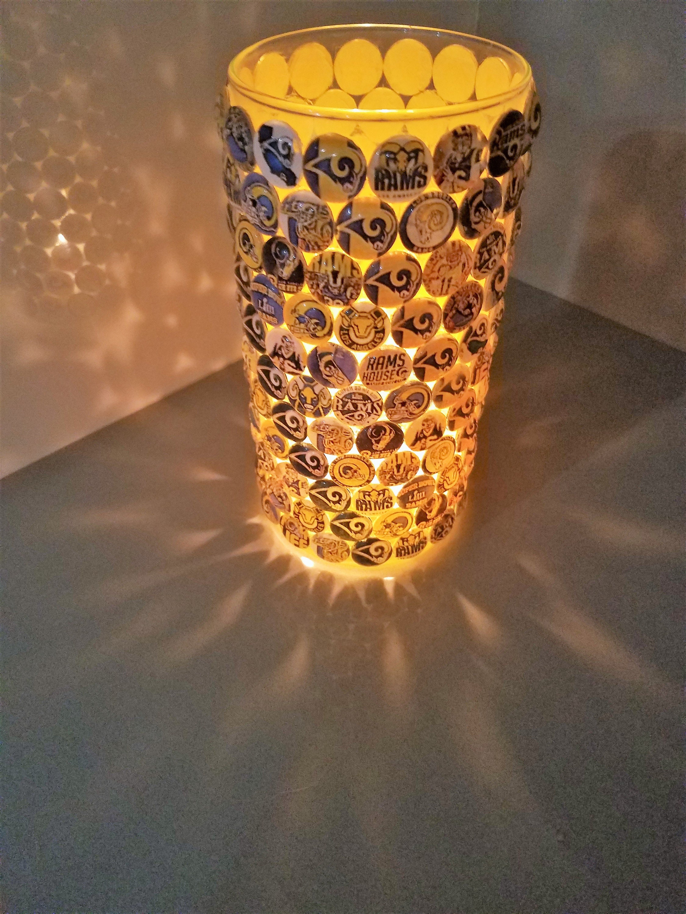 Los Angeles Rams Football Team Candle Holder Container Vase Etsy