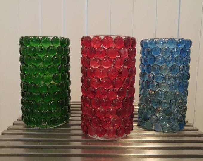 Glass Gem Candle Holder