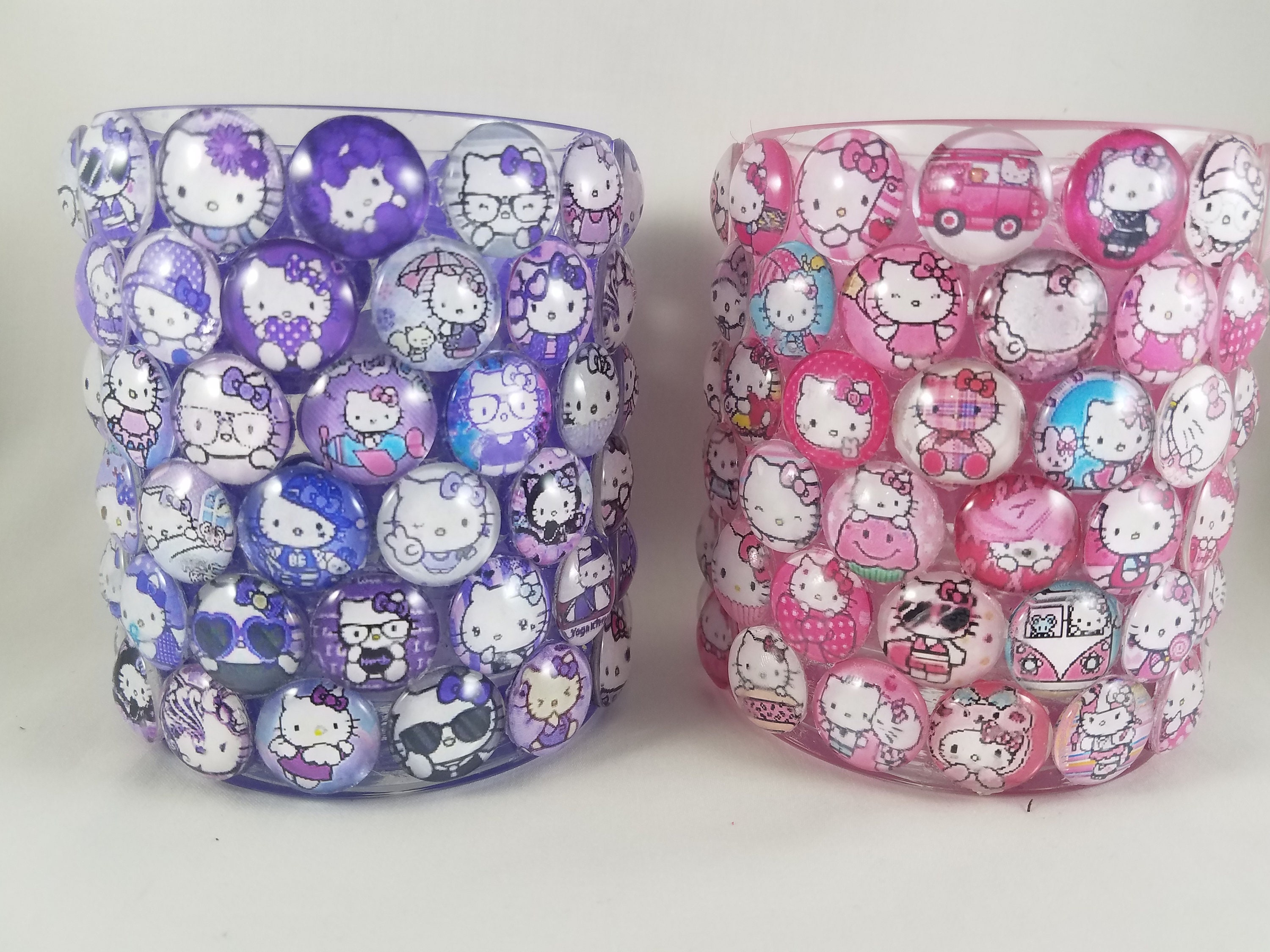 Hello Kitty Pink or Purple Candle Holder, Planter, Container