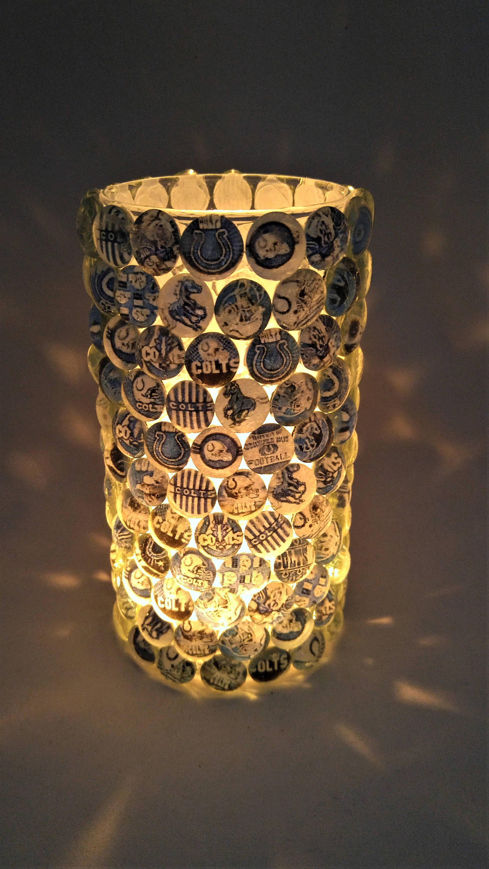 Colts Football Fan Candle Holder