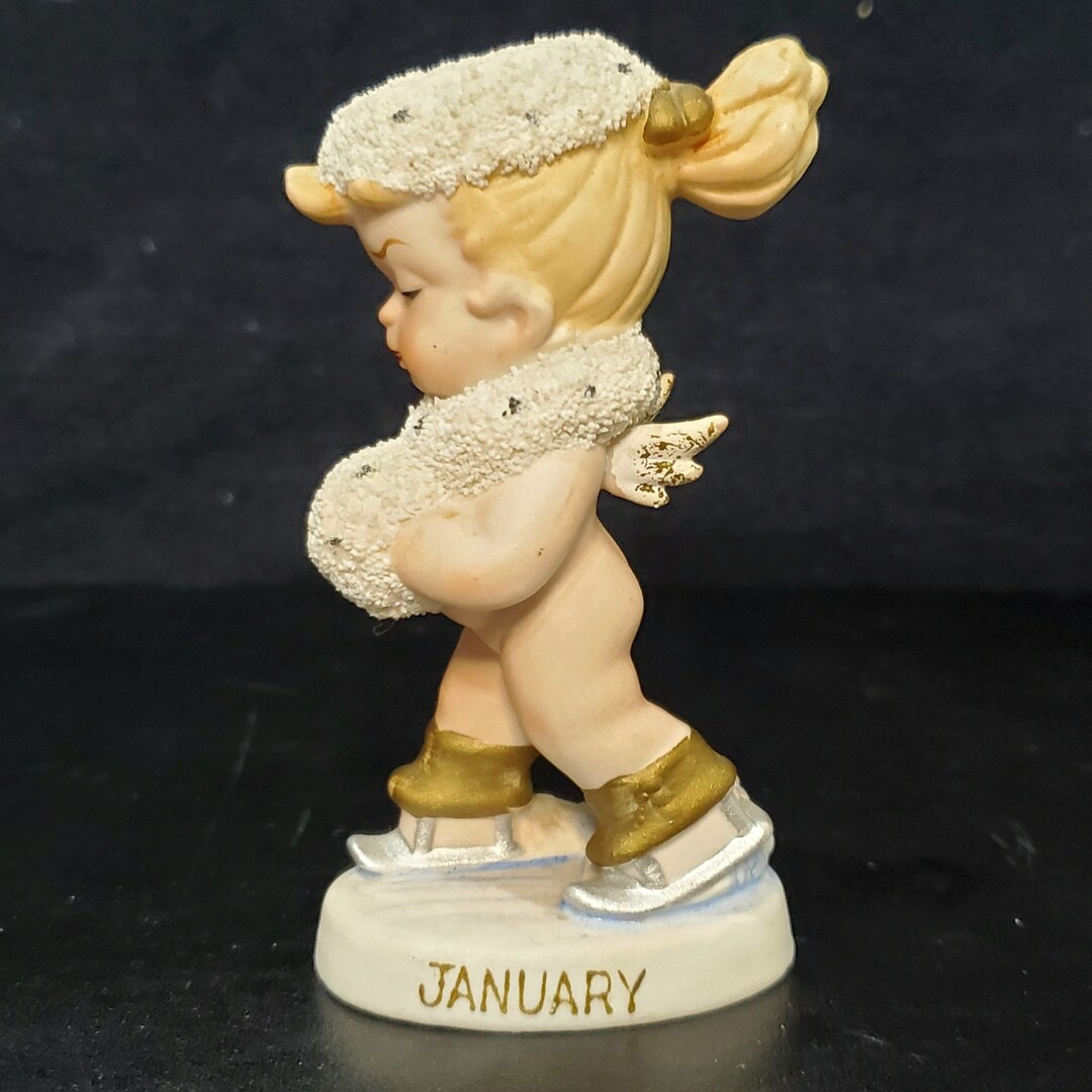 Geo Z Lefton January Angel Skating Ceramic Vintage 1957 KW130 Hand ...
