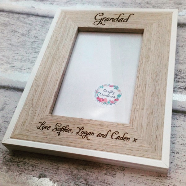 Engraved, personalised photo frame, add your own message, special keepsake.