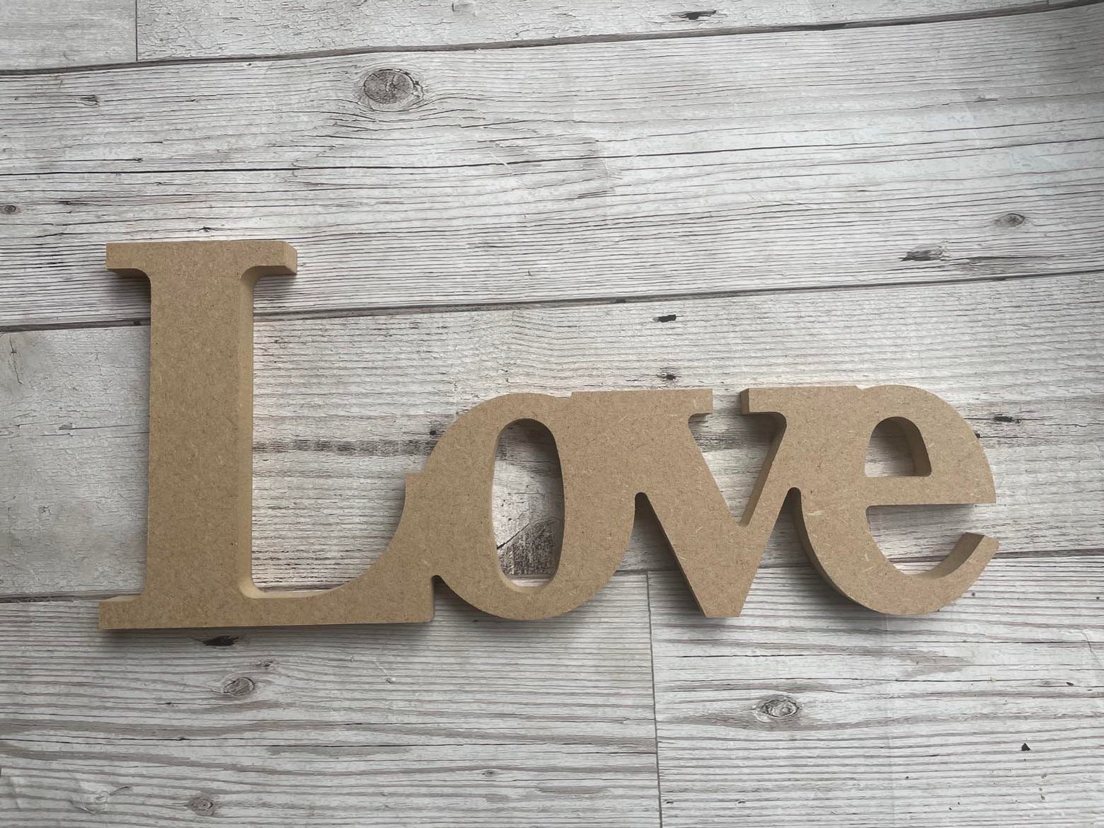 MDF Free Standing 'love' Sign MDF Sign to Paint or Etsy UK