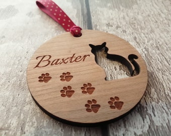 Personalised Cat Christmas Decoration, Cat Christmas Decoration, Cat Lovers Gift, Cat Tree Decoration