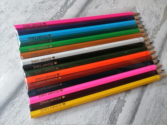 Lápices para colorear personalizados, Juego de 15 lápices para colorear,  Regalo de cumpleaños, regalo para niños, rellenos de medias -  México