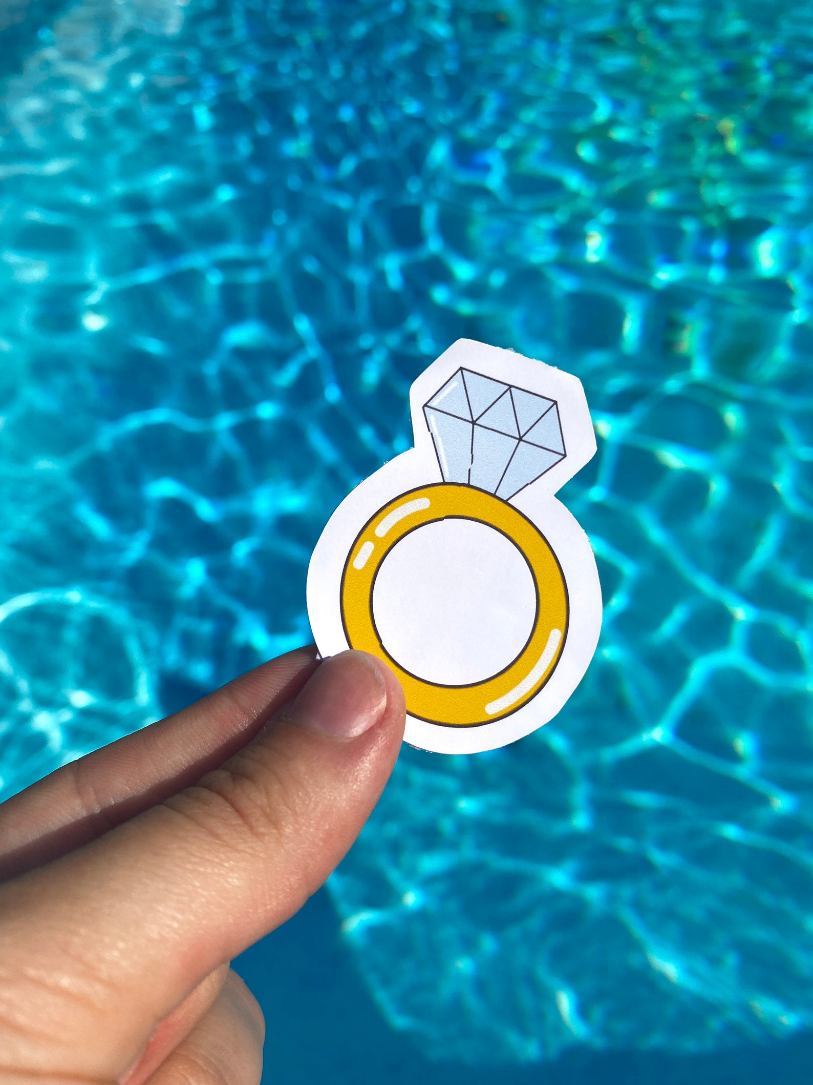 Engagement ring vinyl sticker Etsy