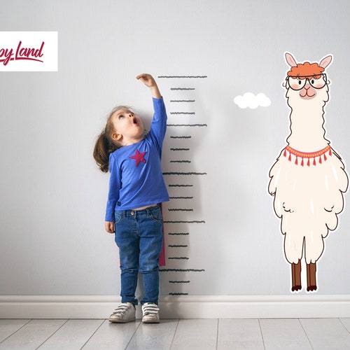 Baby Lama Wall Decal, Peel and Stick Wallpaper, Toddler Wall Decor, Llama Wall shops Mural, Hand-Drawn Mural by Kids Shopyland, W112
