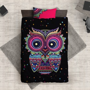 Owl Bedding Set for Kids, Toddler Sheet Set, Duvet Cover, Kids Bedding Comforter, Bed Covering by Kids Shopyland, B148