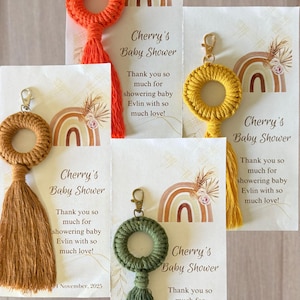 Llavero de macramé personalizado: regalo bohemio para boda, despedida de soltera o fiesta.
