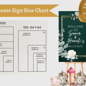 Wedding Emerald Green Marble With Gold Welcome Sign, Printable Elegant ...