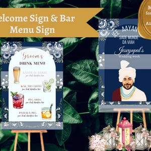 Sade Munde Da Viah Welcome Sign: Punjabi Wedding Decor (Digital Download, Editable Design)