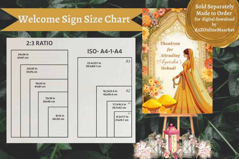 Indian Haldi Welcome Sign, Mehndi Sangeet Poster Canva Template ...