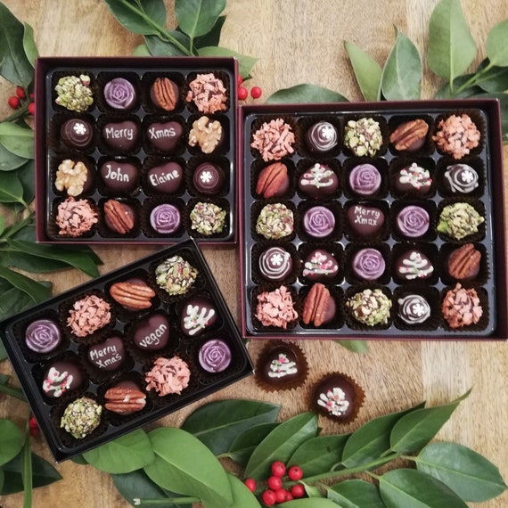 Boite de chocolats de Noël - Boutique de chocolats de noel D'lys couleurs