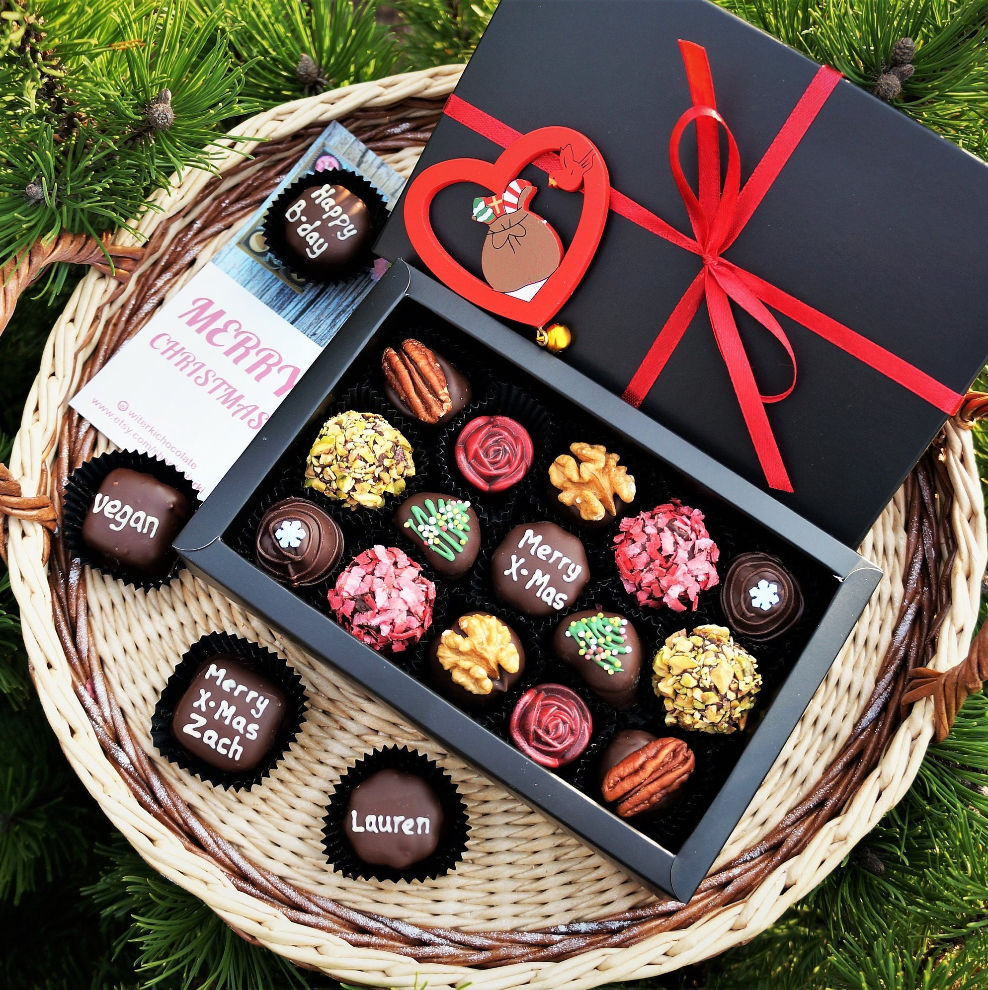 Coffret rhum et chocolat - Cadeau de noel D'lys couleurs