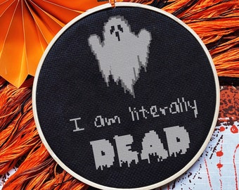 Spooky Cross Stitch Kit, Halloween Gifts For Her