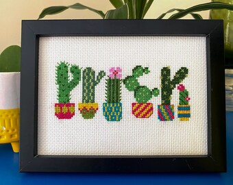 Prick Cactus Cross Stitch Kit, Inappropriate Gifts