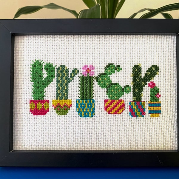 Prick Cactus Cross Stitch Kit, Inappropriate Gifts