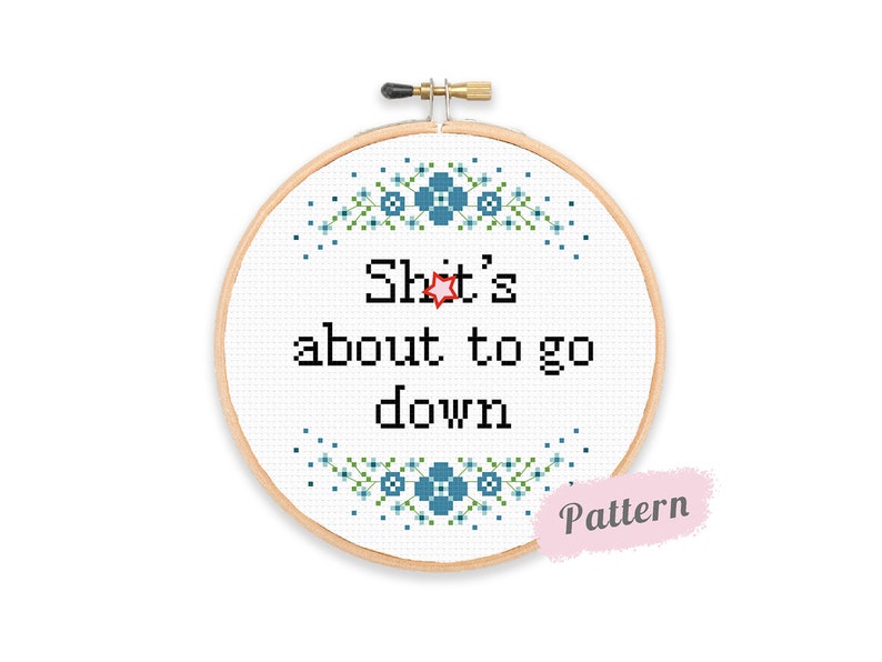 Rude Cross Stitch Pattern Pdf Make Your Own Funny Bathroom Etsy