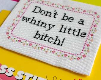 Funny Adult Cross Stitch Kit For Beginners: Mature Gift