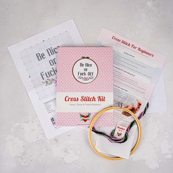 Snarky Cross Stitch Kit Beginner, DIY Kits for Adults 