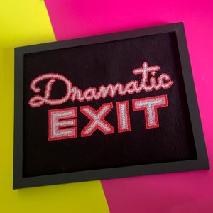 Neon Sign Cross Stitch Pattern, Digital Download PDF