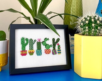 Prick Cross Stitch Pattern, Rude Cross Stitch Downloadable PDF