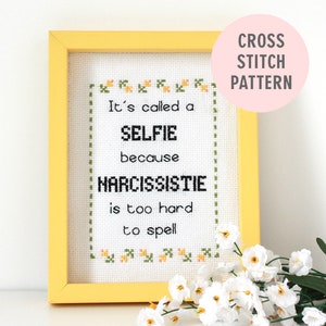 Selfie Cross Stitch Pattern PDF