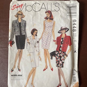 McCalls Sewing Pattern for a Dress and Jacket.