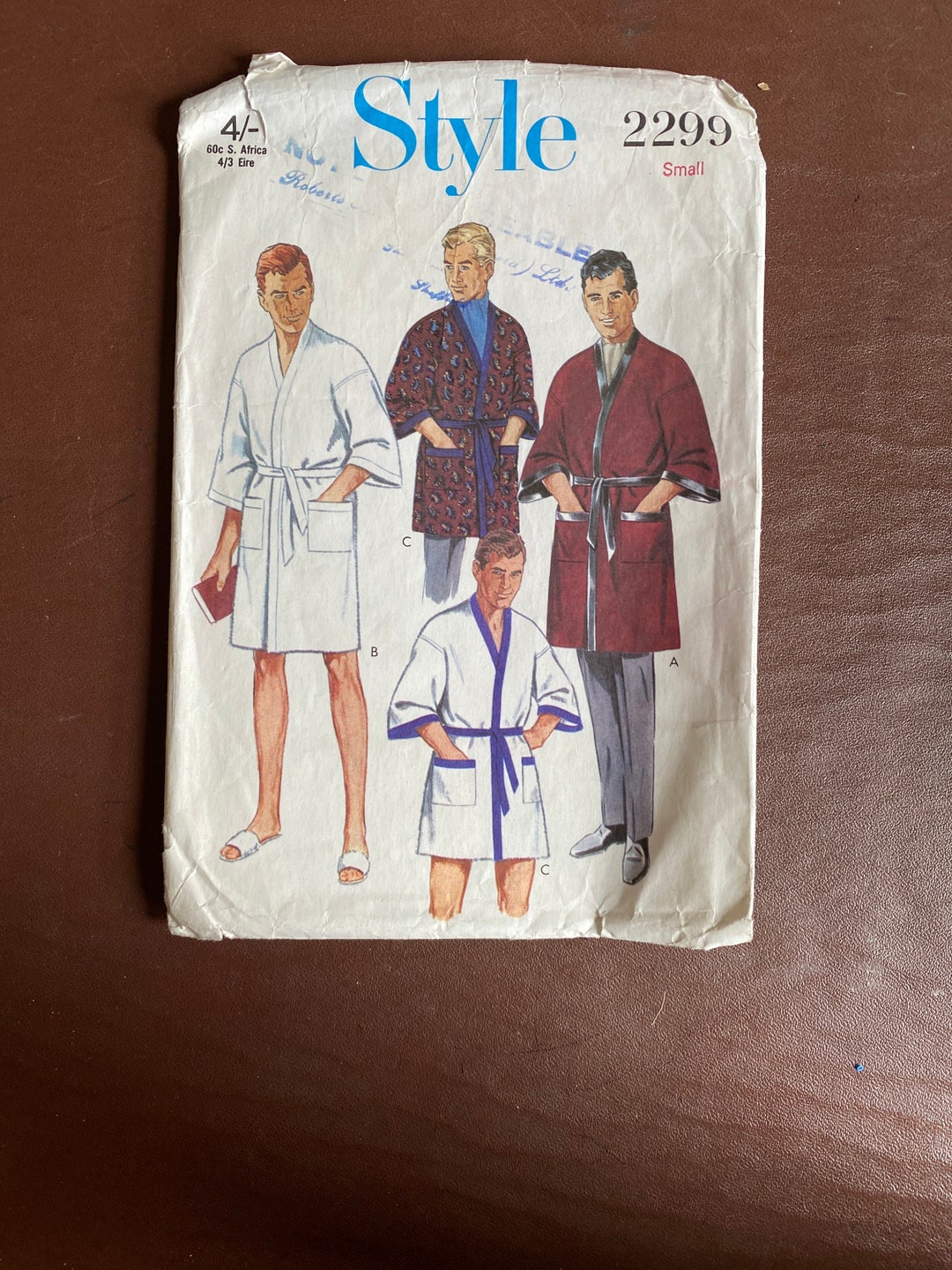 Free Man Robe Pattern Vintage Sewing Pattern for a Man’s Robe - Etsy
