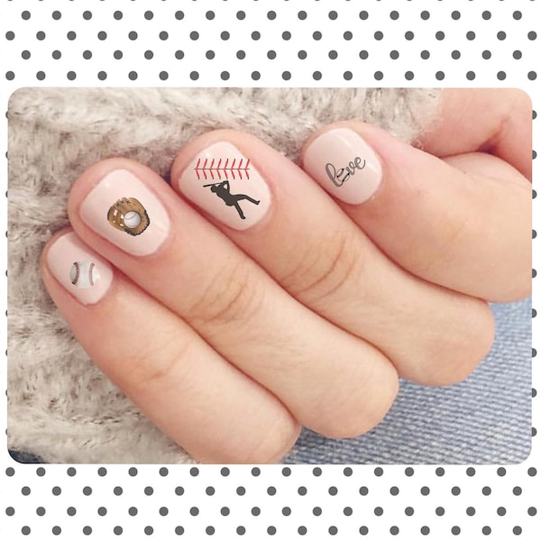 Baseball Nail Tattoos, Nail Decal