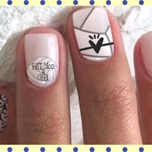 Volleyball Nail Wraps, Nail Decal