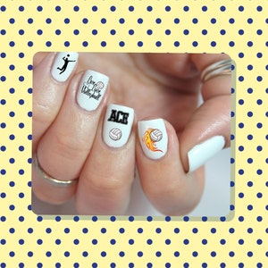 Volleyball Nail Tattoos, Nail Decal