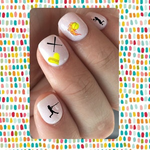 Softball Nail Tattoos, Nail Decal