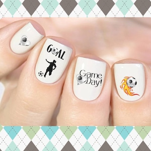 Soccer Nail Tattoos, Nail Decals